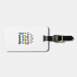 Etiqueta De Bagagem Eu Apoio Meus Amigos LGBT Arco-Íris Orgulho Vetor
