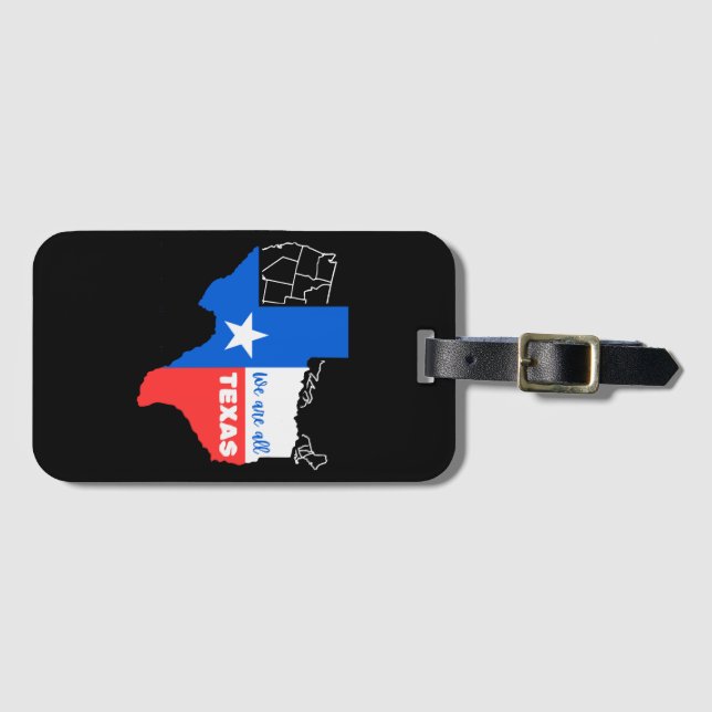 Etiqueta De Bagagem Eu Fico Com O Texas (Frente Horizontal)