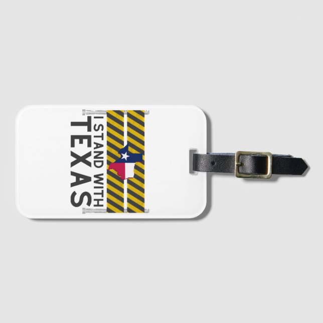 Etiqueta De Bagagem Eu Fico Com O Texas (Frente Horizontal)