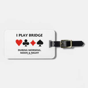 Etiqueta De Bagagem Eu jogo a ponte durante o meio-dia e a noite da