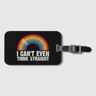 Etiqueta De Bagagem Eu Nem Posso Pensar Direito Mês do Orgulho LGBTQ+