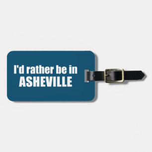 Etiqueta De Bagagem Eu Preferencialmente Em Asheville, Carolina do Nor