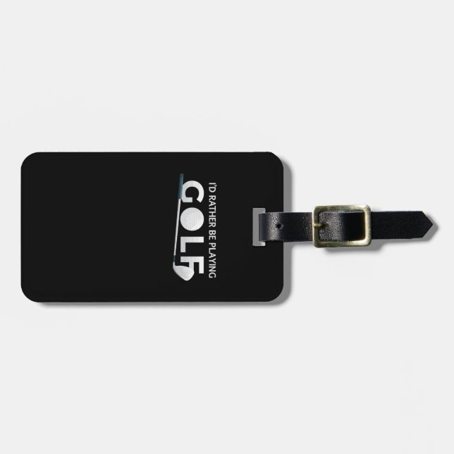 Etiqueta De Bagagem Eu Preferencialmente Jogando Golfe (Frente Horizontal)