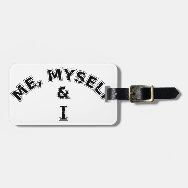 Etiqueta De Bagagem Eu Próprio E Eu Típica (Frente Horizontal)