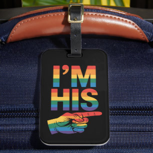 Etiqueta De Bagagem Eu sou o Casal dele a corresponder ao orgulho LGBT