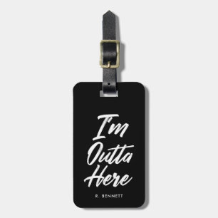 Etiqueta De Bagagem Eu sou preto engraçado de Outta aqui