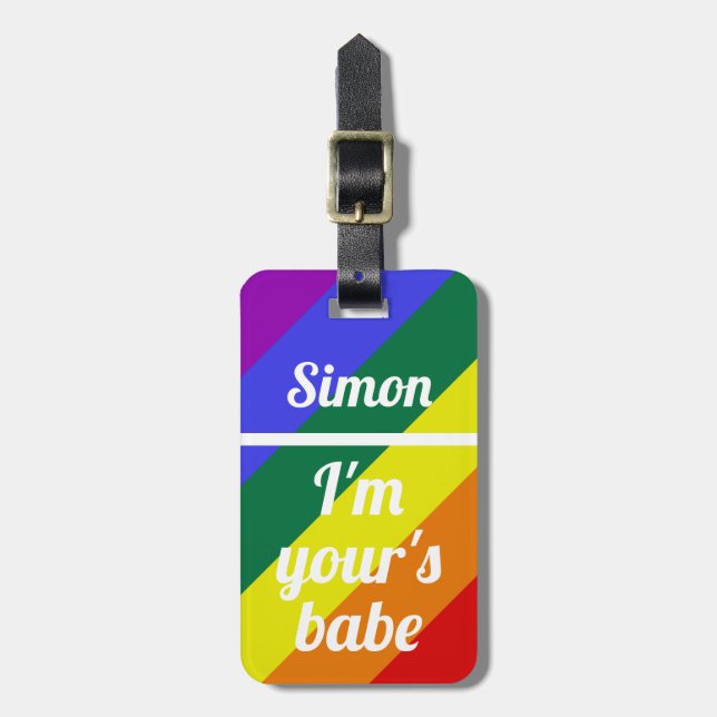 Etiqueta De Bagagem Eu sou seu, baby Engraçado (Frente Vertical)