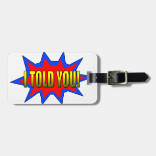 Etiqueta De Bagagem Eu Te Disse