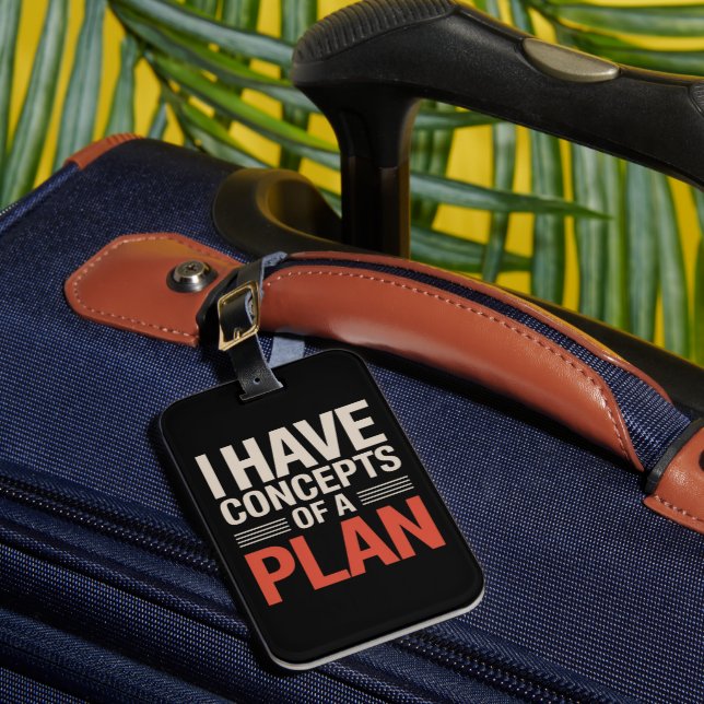 Etiqueta De Bagagem Eu tenho um conceito de plano (Frente Insitu 1)