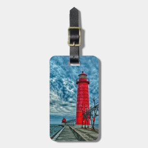 Etiqueta De Bagagem EUA, Grand Haven, Michigan, farol