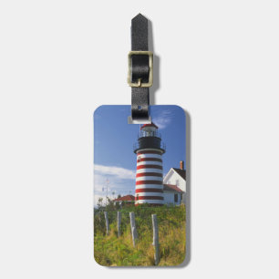 Etiqueta De Bagagem EUA, Maine, Lubec. Farol West Quoddy Head