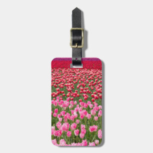 Etiqueta De Bagagem EUA, Washington. Campo de Tulipas Multicoloridas