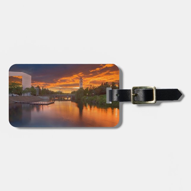 Etiqueta De Bagagem EUA, Washington, Spokane, Riverfront Park (Frente Horizontal)