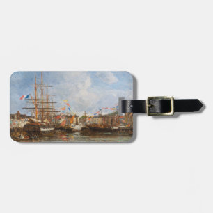 Etiqueta De Bagagem Eugene Boudin - Festival no Porto de Honfleur