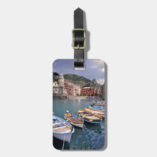 Etiqueta De Bagagem Europa, Itália, Vernazza. Barcos pintados de cores
