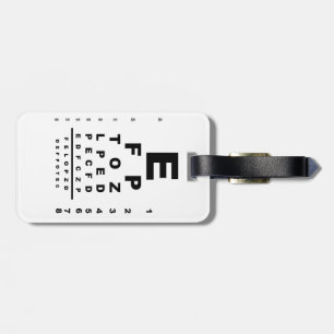 Etiqueta De Bagagem Exame do Gráfico de Teste de Olhos