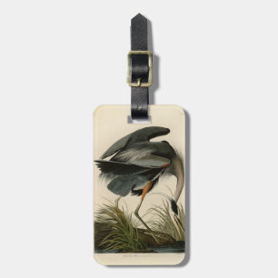 Etiqueta De Bagagem Excelente Azul Heron Marsh Bird