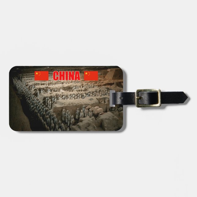 Etiqueta De Bagagem Exército de Terracotta da CHINA (Frente Horizontal)