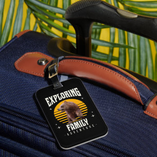 Etiqueta De Bagagem Explorando o Aventura Familiar