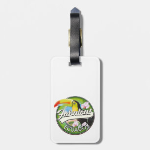 Etiqueta De Bagagem Explore logotipo fabuloso do Equador