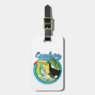 Etiqueta De Bagagem Explore o logotipo do viagem Aruba