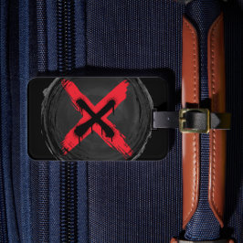 Etiqueta De Bagagem Expressão Vermelha Grunge