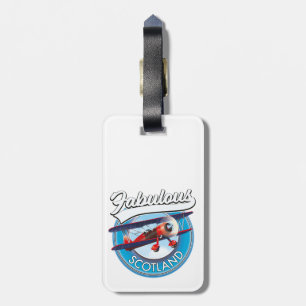 Etiqueta De Bagagem Fabuloso sistema de viagem do estilo retrô escocês