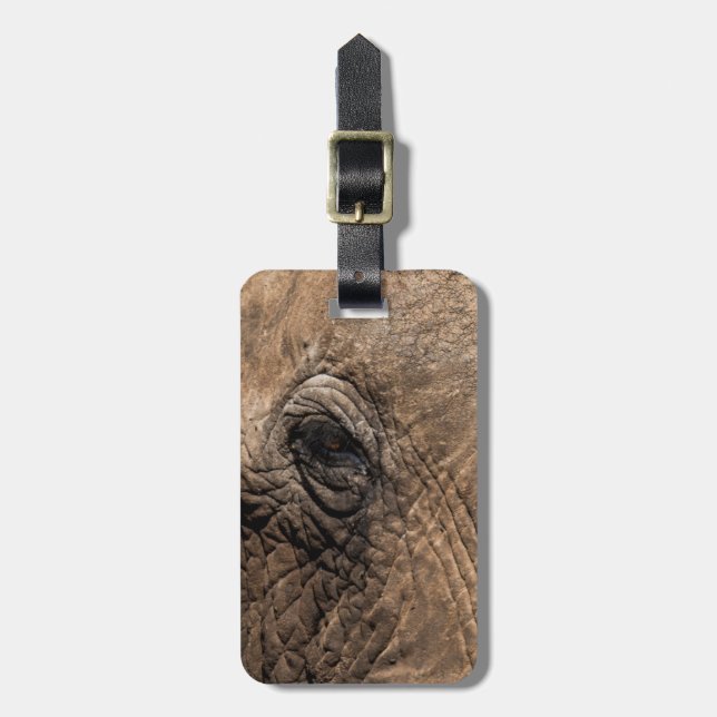 Etiqueta De Bagagem Face de um Elefante (Frente Vertical)