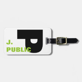 Etiqueta De Bagagem Fácil manchar o grande monograma inicial