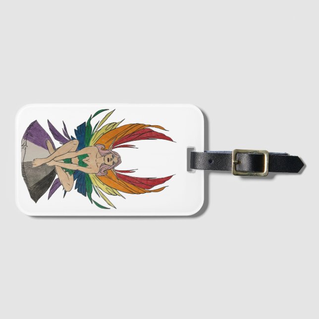 Etiqueta De Bagagem Fada Assexual (Frente Horizontal)