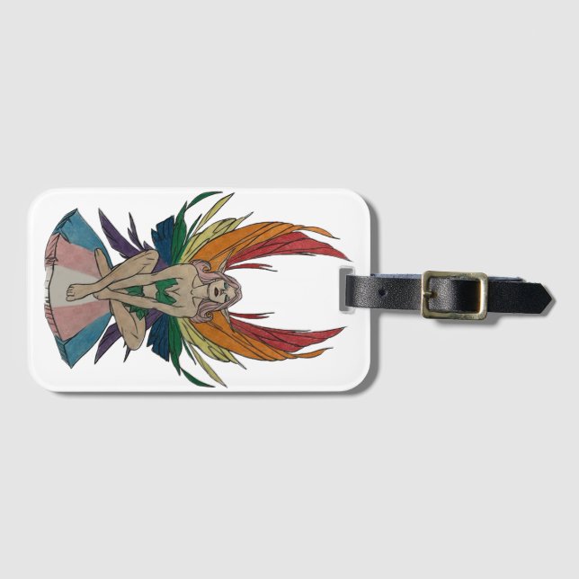 Etiqueta De Bagagem Fada Transgênero (Frente Horizontal)