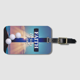 Etiqueta De Bagagem Faith Drives Far Golfe