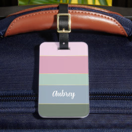 Etiqueta De Bagagem Faixas de Cores de Verão Personalizadas