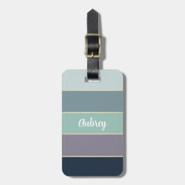 Etiqueta De Bagagem Faixas de Cores de Verão Personalizadas
