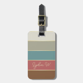 Etiqueta De Bagagem Faixas de Cores de Verão Personalizadas