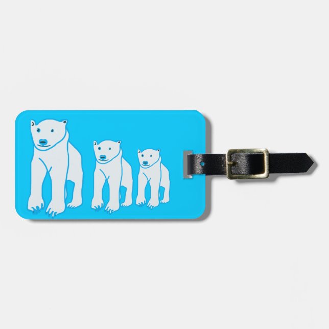 Etiqueta De Bagagem Família Bear (Frente Horizontal)