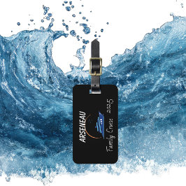 Etiqueta De Bagagem FAMÍLIA CRUISE Black Personalize