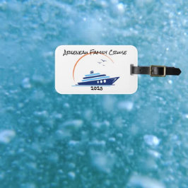 Etiqueta De Bagagem FAMÍLIA CRUISE Orange Personalize a bagagem