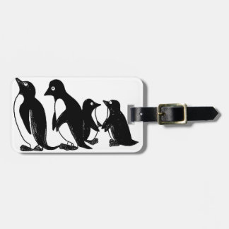 Etiqueta De Bagagem Família do pinguim