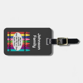 Etiqueta De Bagagem Família Somos todos divertidos, mas Ajustado na ca