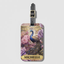 Fantasia Romântica de Peacock e Rosas Roxos