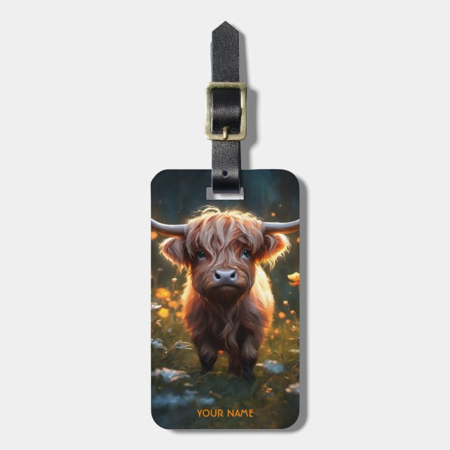 Etiqueta De Bagagem Fantasy - Cuja Vaca é Bebê (Frente Vertical)