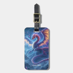 Etiqueta De Bagagem Fantasy Cute Blue Dragon City