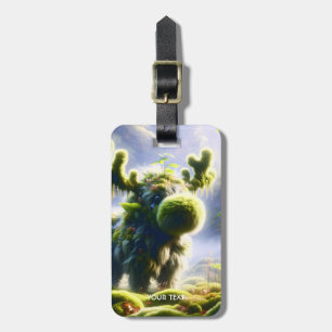 Etiqueta De Bagagem Fantasy Cute Moss Moose Forest