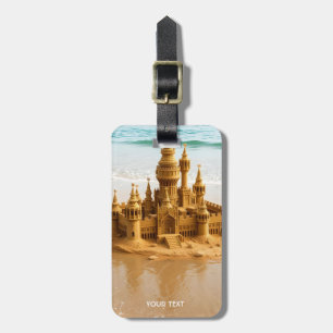 Etiqueta De Bagagem Fantasy Cute Sand Castle Beach