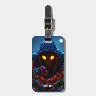 Etiqueta De Bagagem Fantasy Cute Scary Strawberry Man