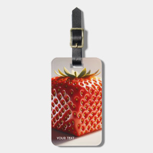 Etiqueta De Bagagem Fantasy Cute Square Red Strawberry