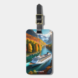 Etiqueta De Bagagem Fantasy Cute Vivid Cruise Liner River