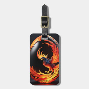 Etiqueta De Bagagem Fantasy Cute Vivid Phoenix Black Egg