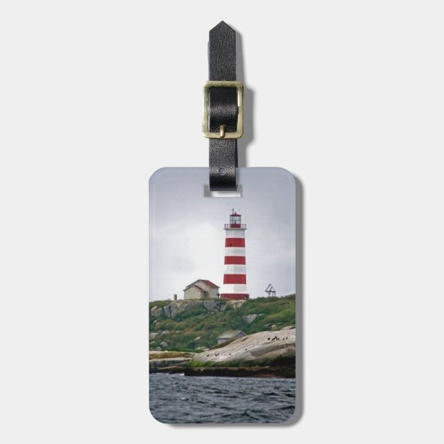 Etiqueta De Bagagem Farol da Ilha Sambro (Frente Vertical)